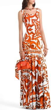Dolce&Gabbana Majolica Organza Maxi Dress