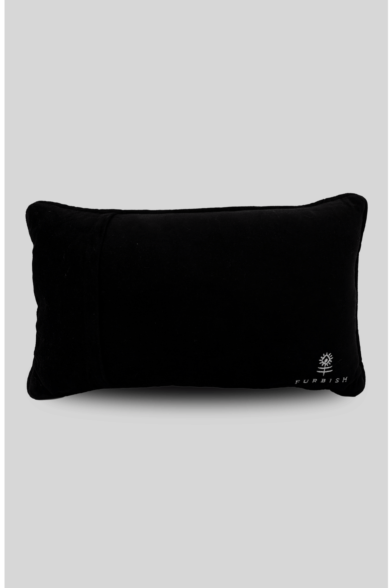 Emotionally Unavailable Needlepoint Pillow, Alternate, color, Black