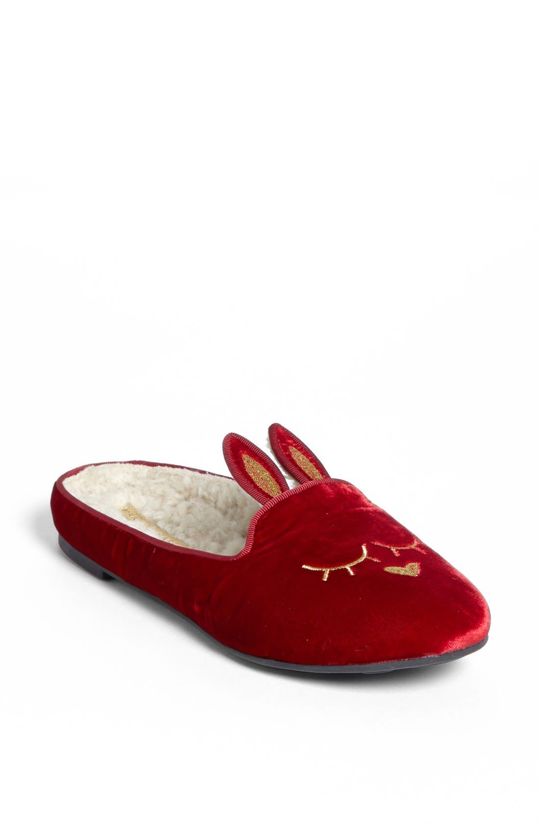 MARC BY MARC JACOBS 'Sleeping Bunny' Slipper, Main, color, RED