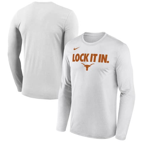 Men's Nike  White Texas Longhorns 2026 On-Court Bench Long Sleeve T-Shirt