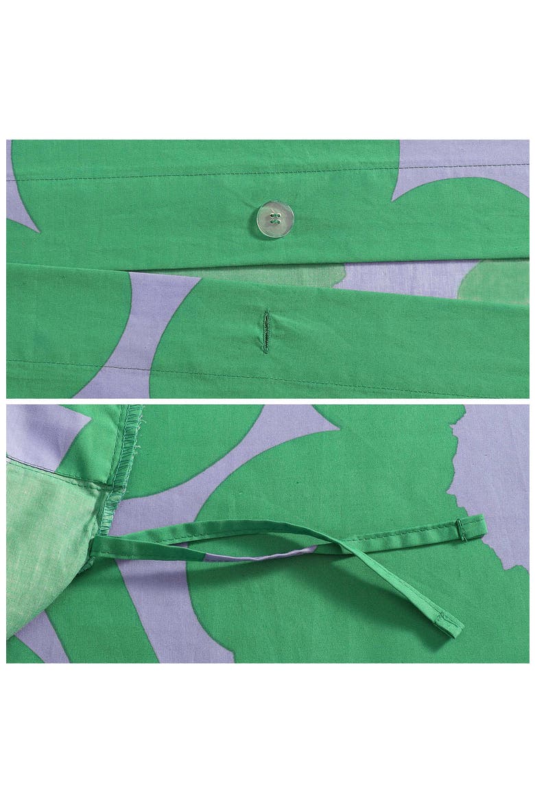 Unikko Cotton Percale Duvet Cover & Shams Set, Alternate, color, MEDIUM / DARK GREEN