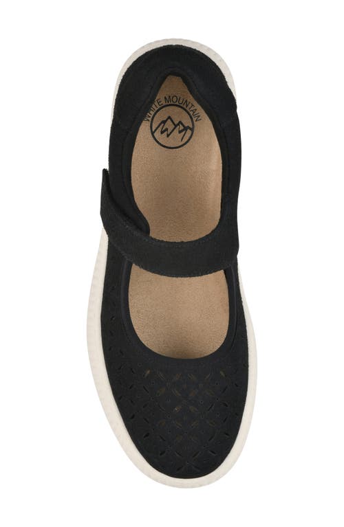 Cliffs By White Mountain Double Mary Jane Sneaker In Black Sueded Smooth