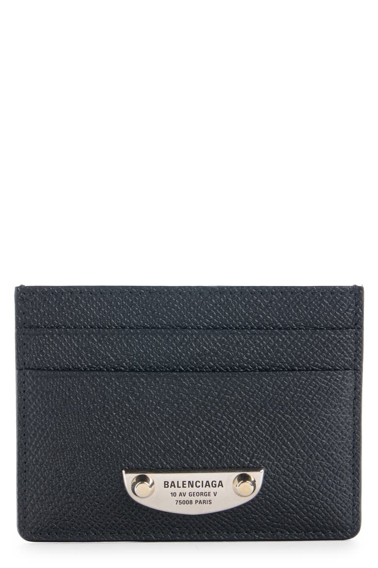 Le City Leather Card Case, Main, color, 1000 BLACK