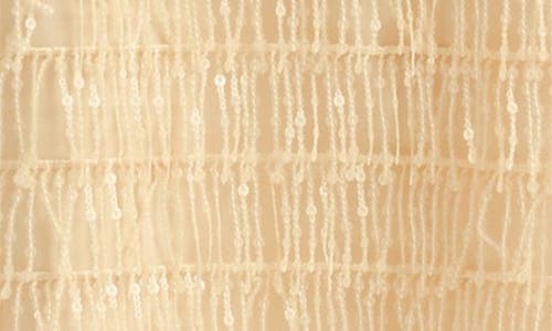 Arose Studio Treazure Sequin Fringe Cocktail Midi Dress In Gold