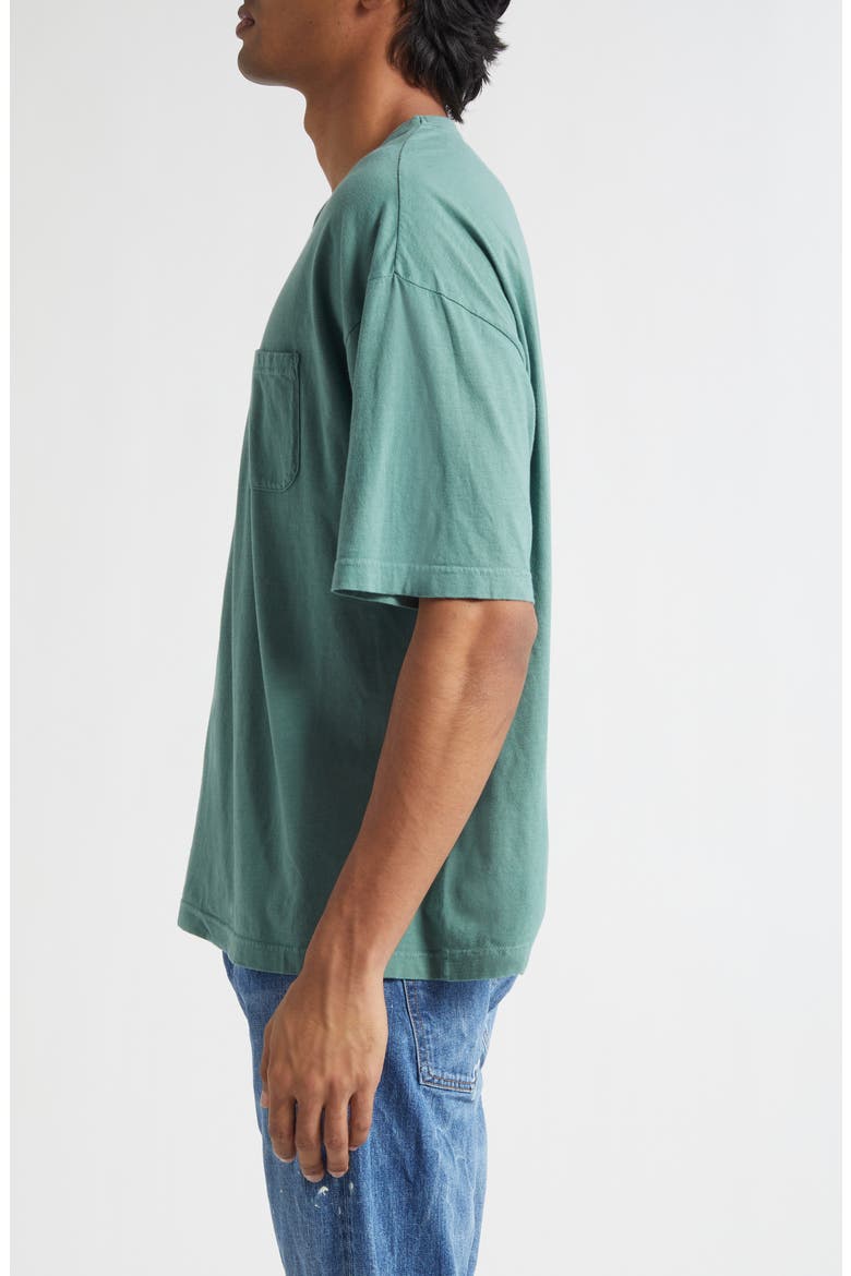 Jumbo Damaged Oversize Pocket T-Shirt, Alternate, color, GREEN