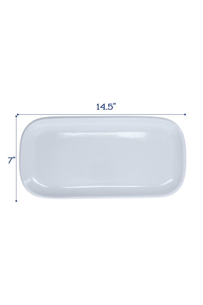 Set of 2 Assorted Impulse Rectangular Platters, Alternate, color, WHITE