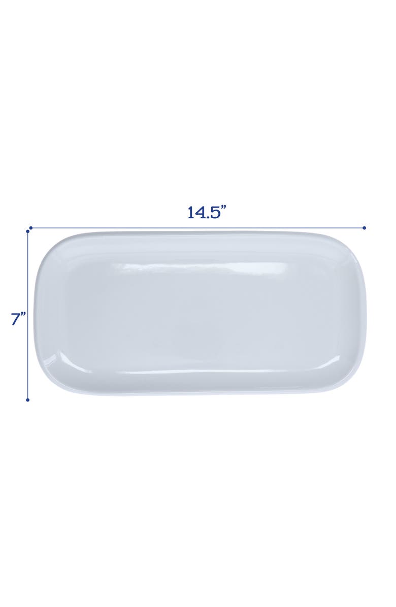 BIA Cordon Bleu Set of 3 Assorted Impulse Rectangular Platters, Alternate, color, White