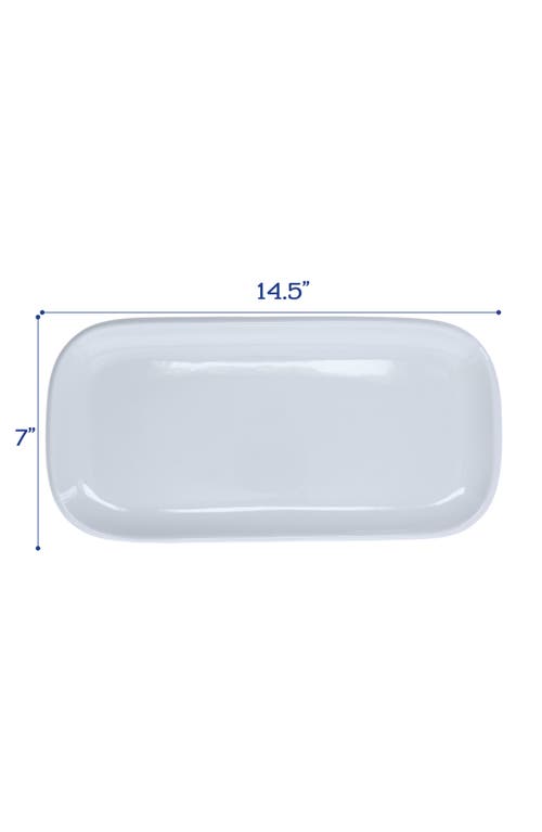 Bia Cordon Bleu Set Of 2 Assorted Impulse Rectangular Platters In Blue