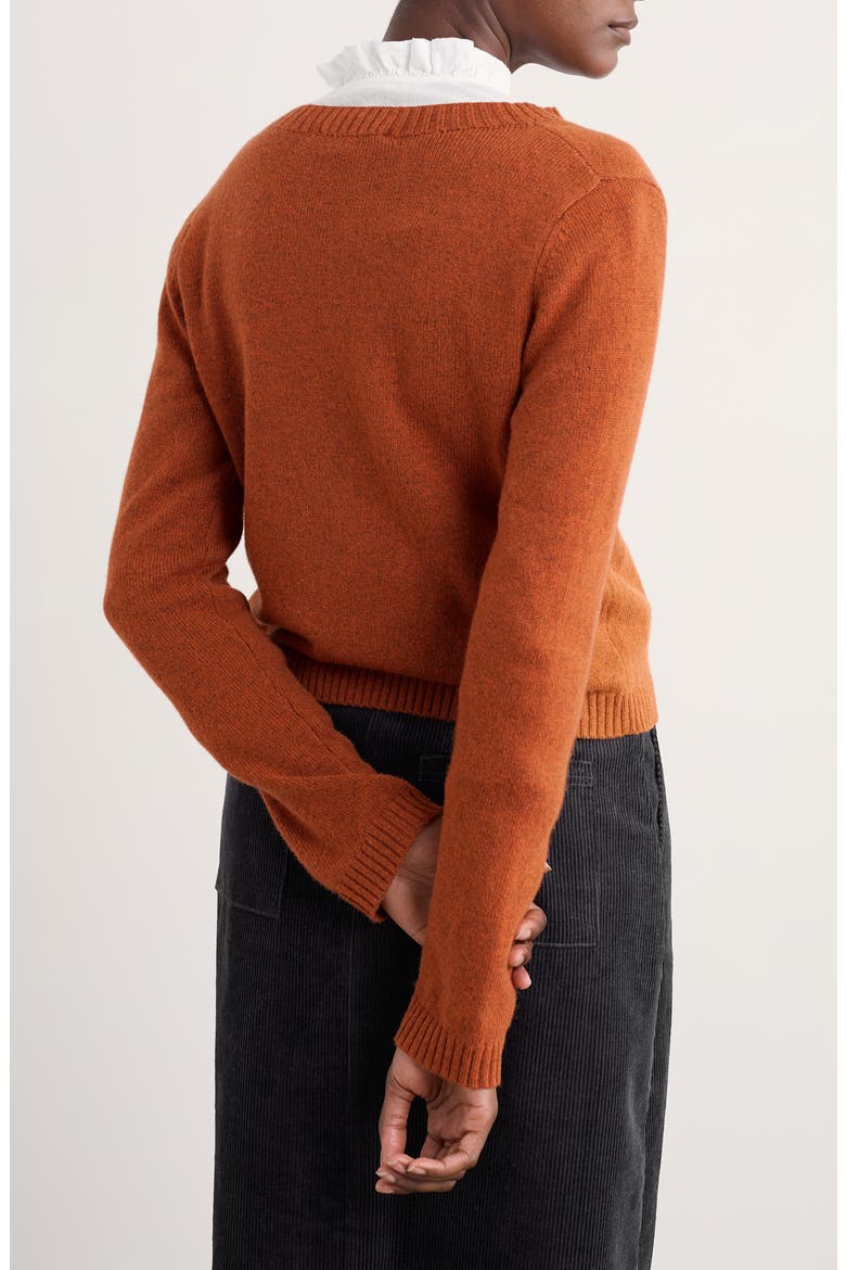 Tern Tide Merino Wool Blend Cardigan, Alternate, color, KNIT MELANGE RUSTED