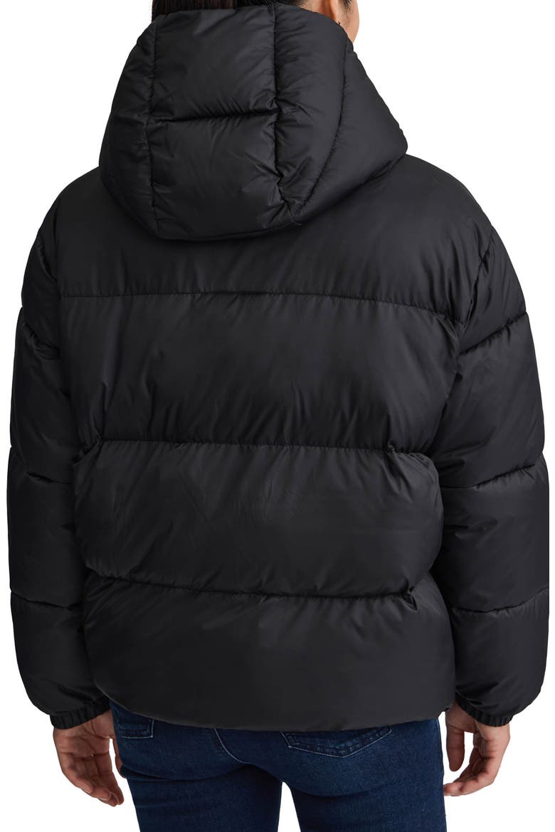 Cire Wonder Puffer Jacket with Removable Hood, Alternate, color, BLACK
