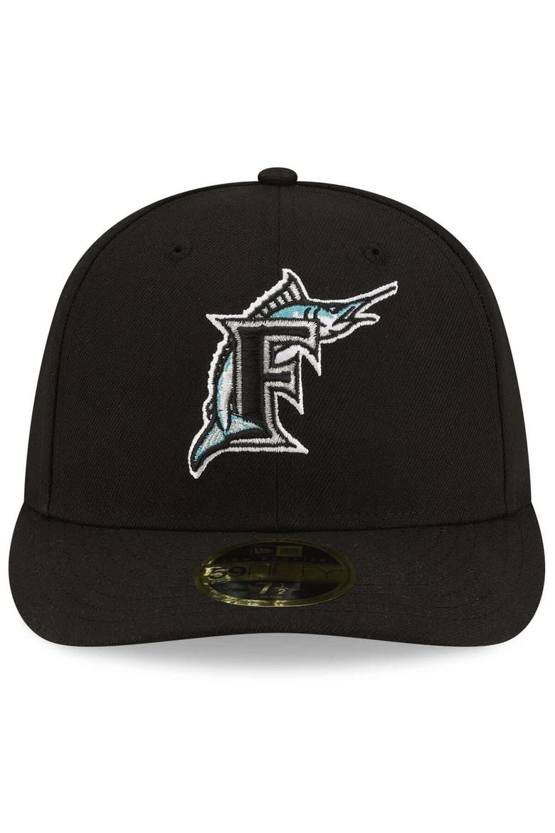 Men's New Era  Black Florida Marlins On-Field Authentic Collection Low Profile 59FIFTY Fitted Hat, Alternate, color, Black
