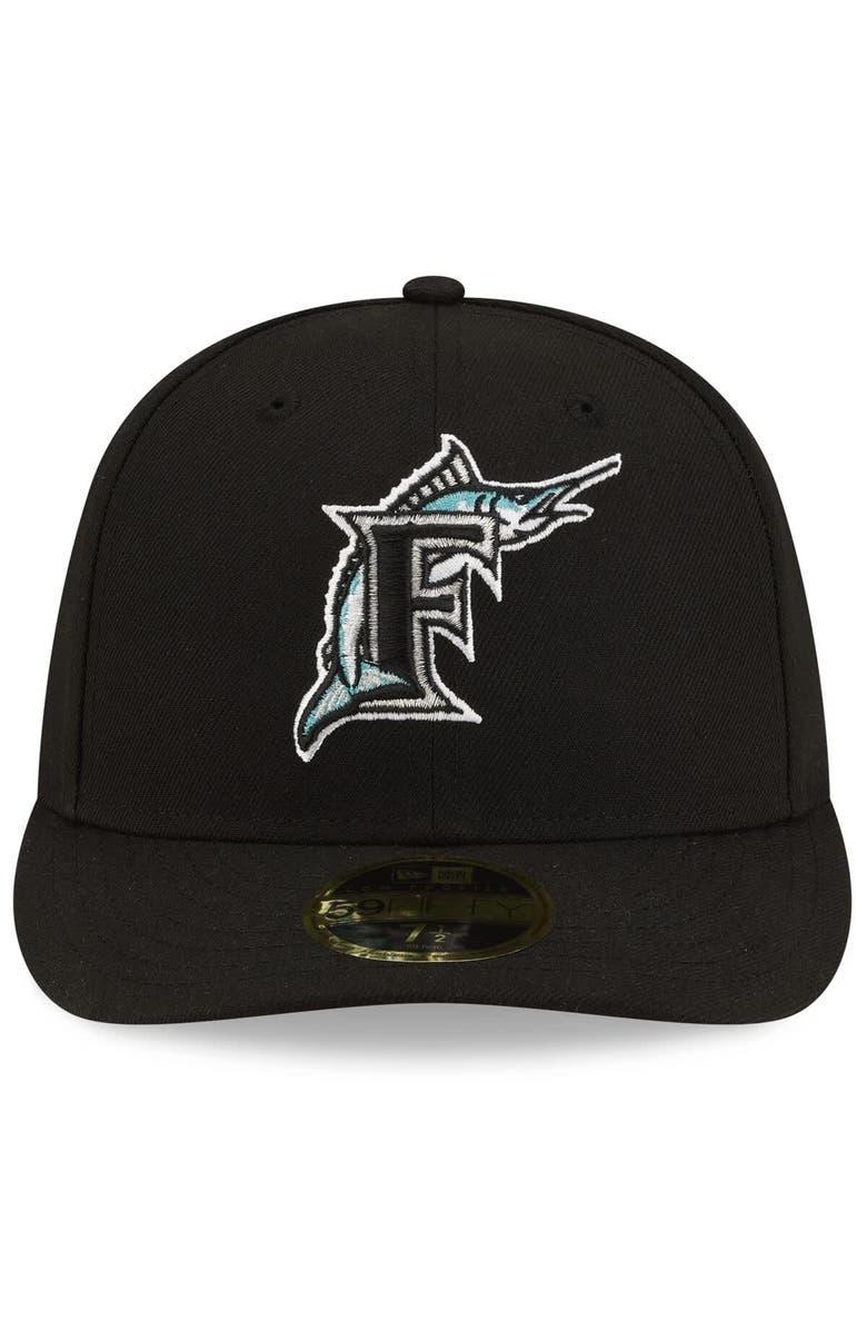 New Era Men's New Era  Black Florida Marlins On-Field Authentic Collection Low Profile 59FIFTY Fitted Hat, Alternate, color, Black
