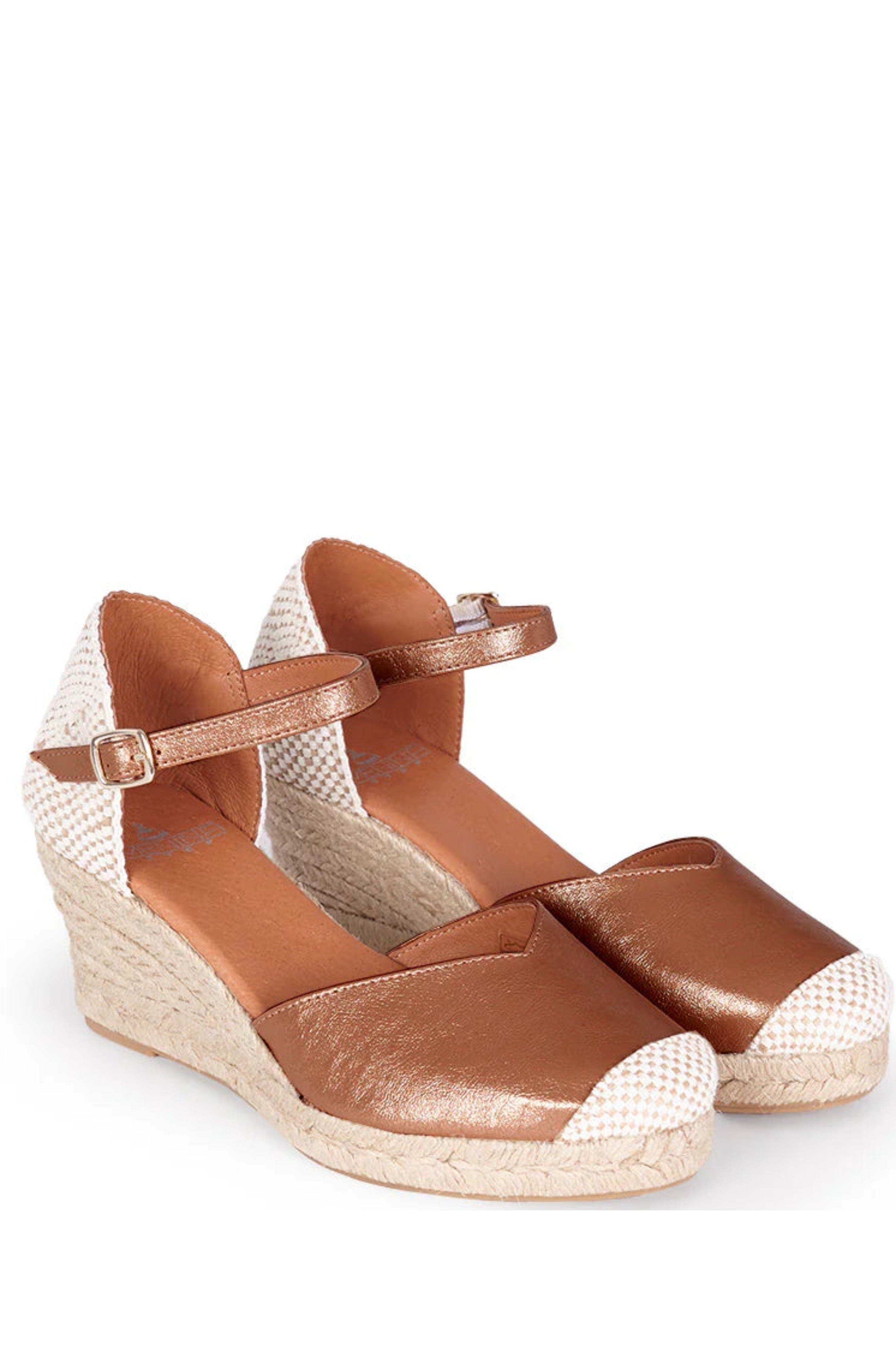 Menina Step Jimena Mid Strap Espadrille Sandal, Alternate, color, Bronze