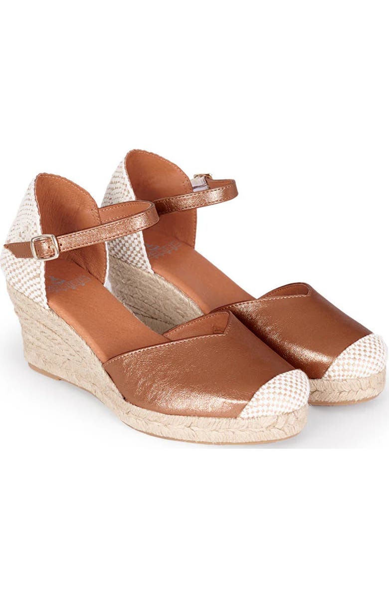 Menina Step Jimena Mid Strap Espadrille Sandal, Alternate, color, Bronze