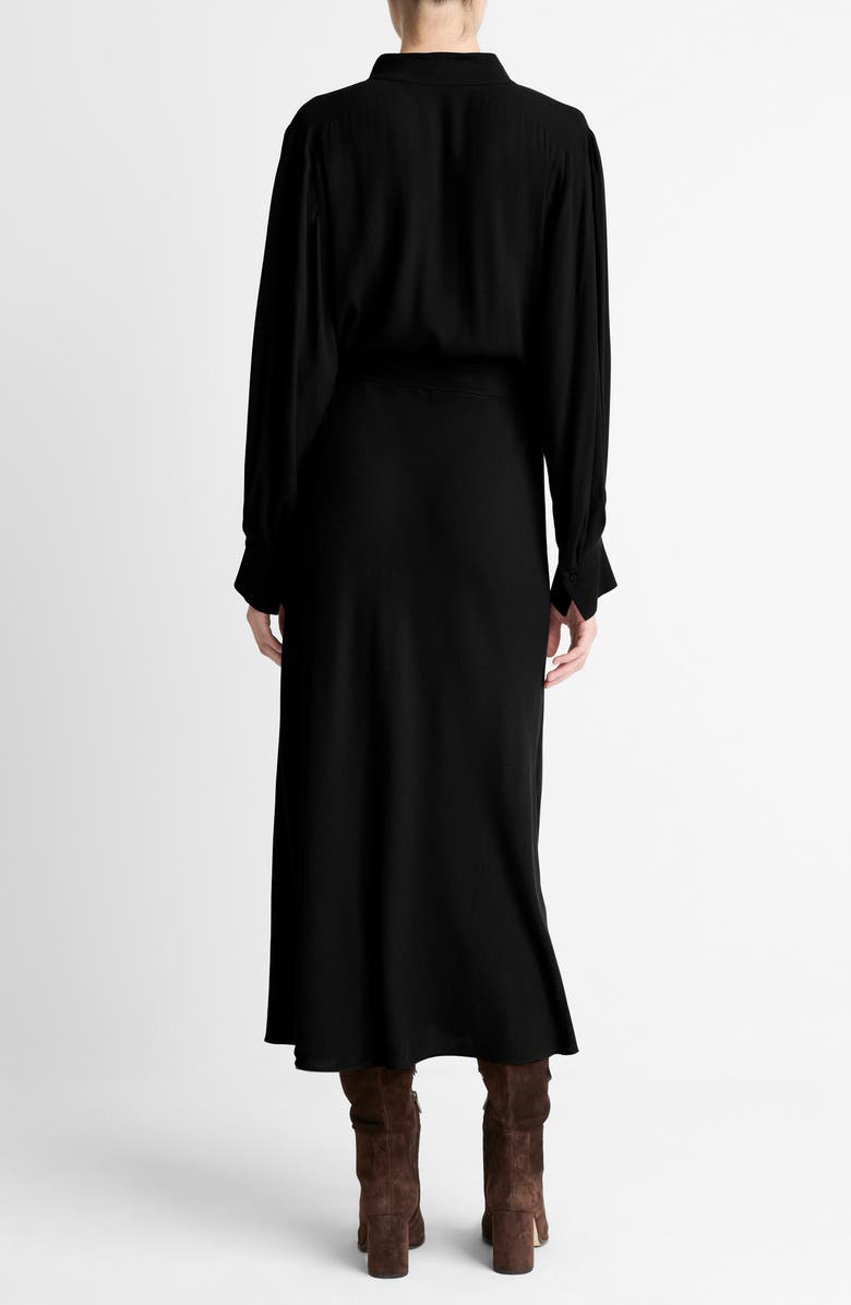 Vince Long Sleeve Shirtdress, Alternate, color, Black