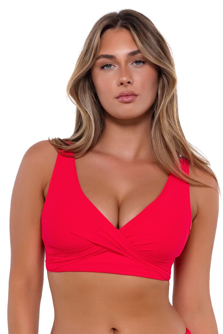 Elsie Bikini Swimsuit Top - D Cup, Alternate, color, Geranium