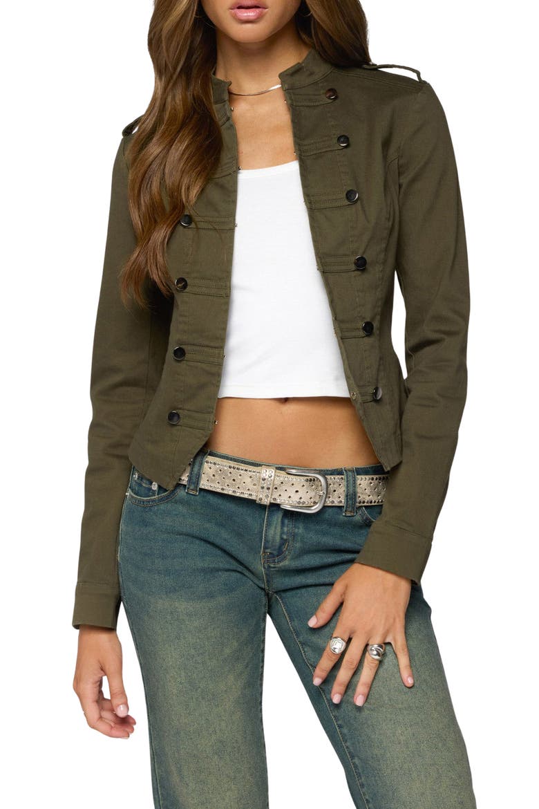 Aminda Napoleon Jacket, Main, color, OLIVE
