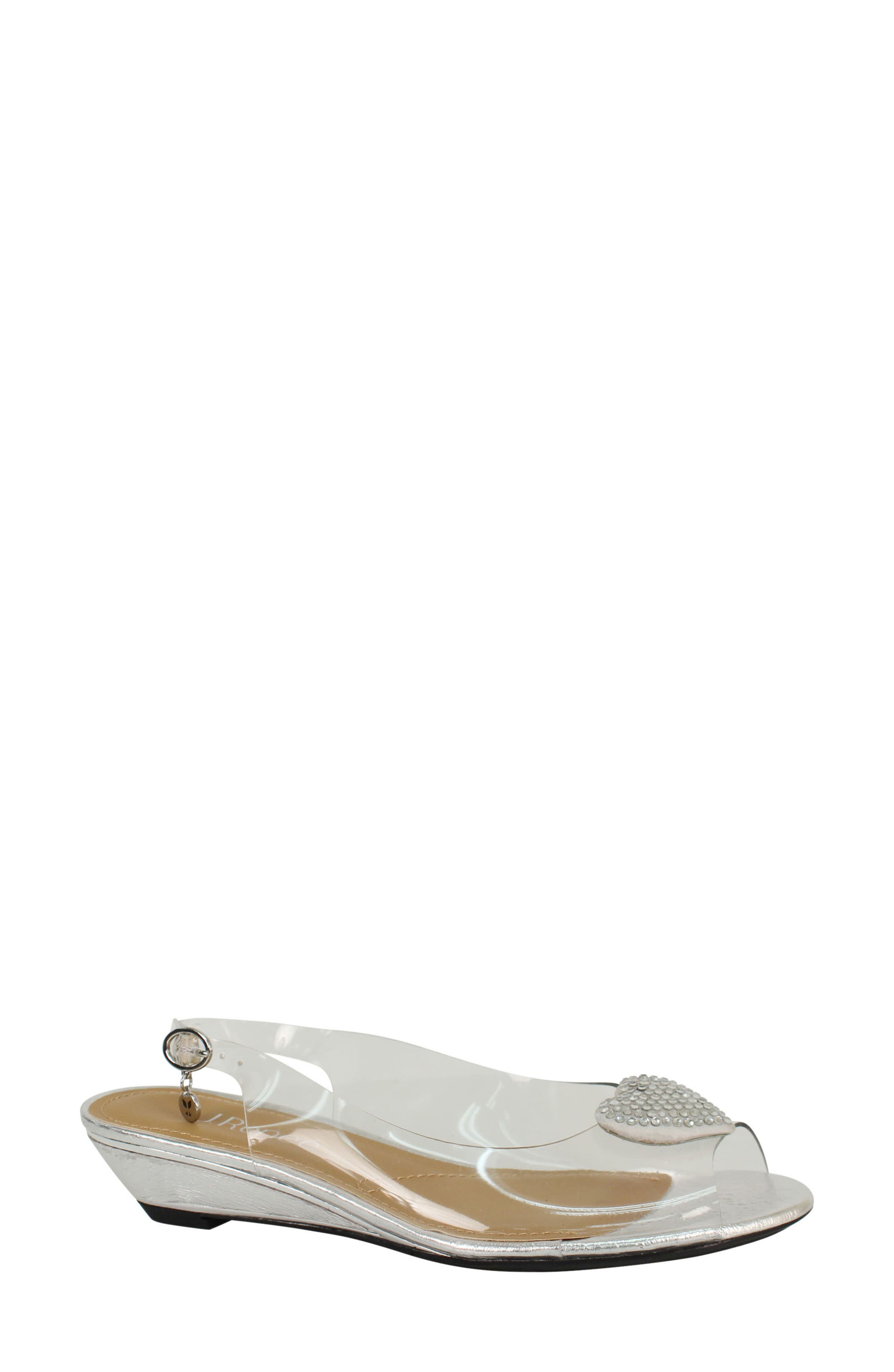 Bevelyn Slingback Sandal, Main, color, WHITE CLEAR