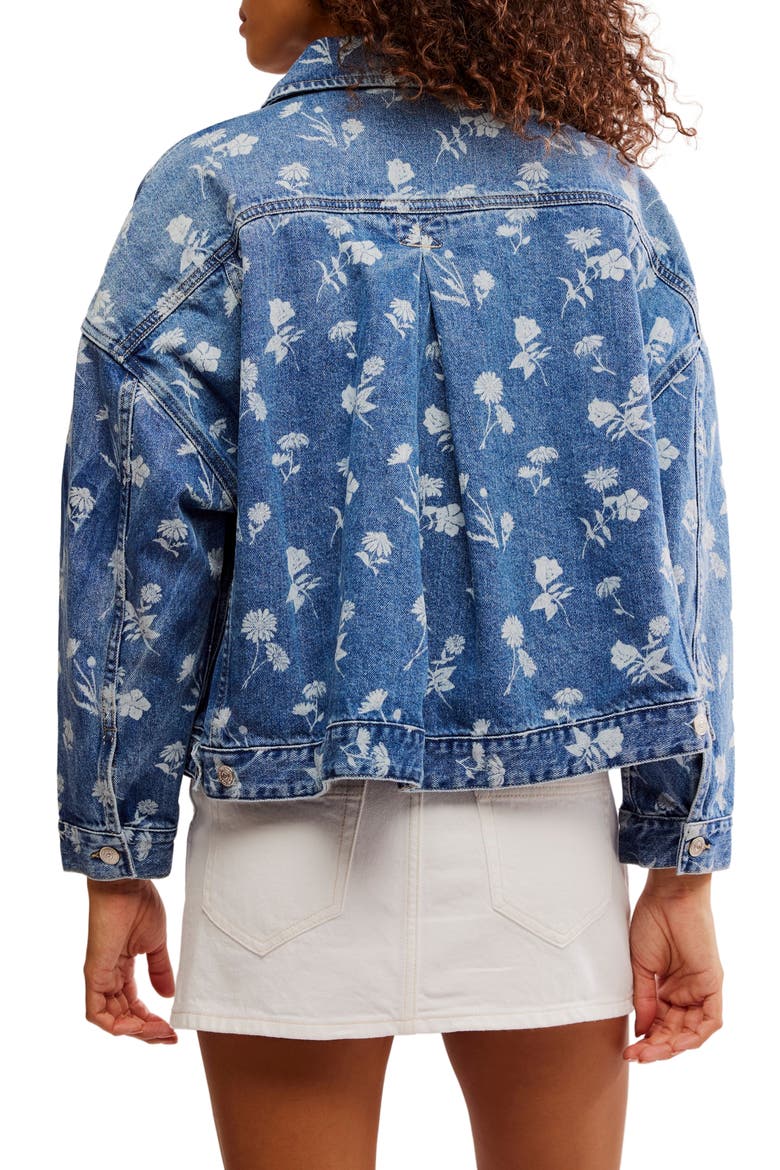 Opal Floral Swing Denim Jacket, Alternate, color, FALLEN DAISY