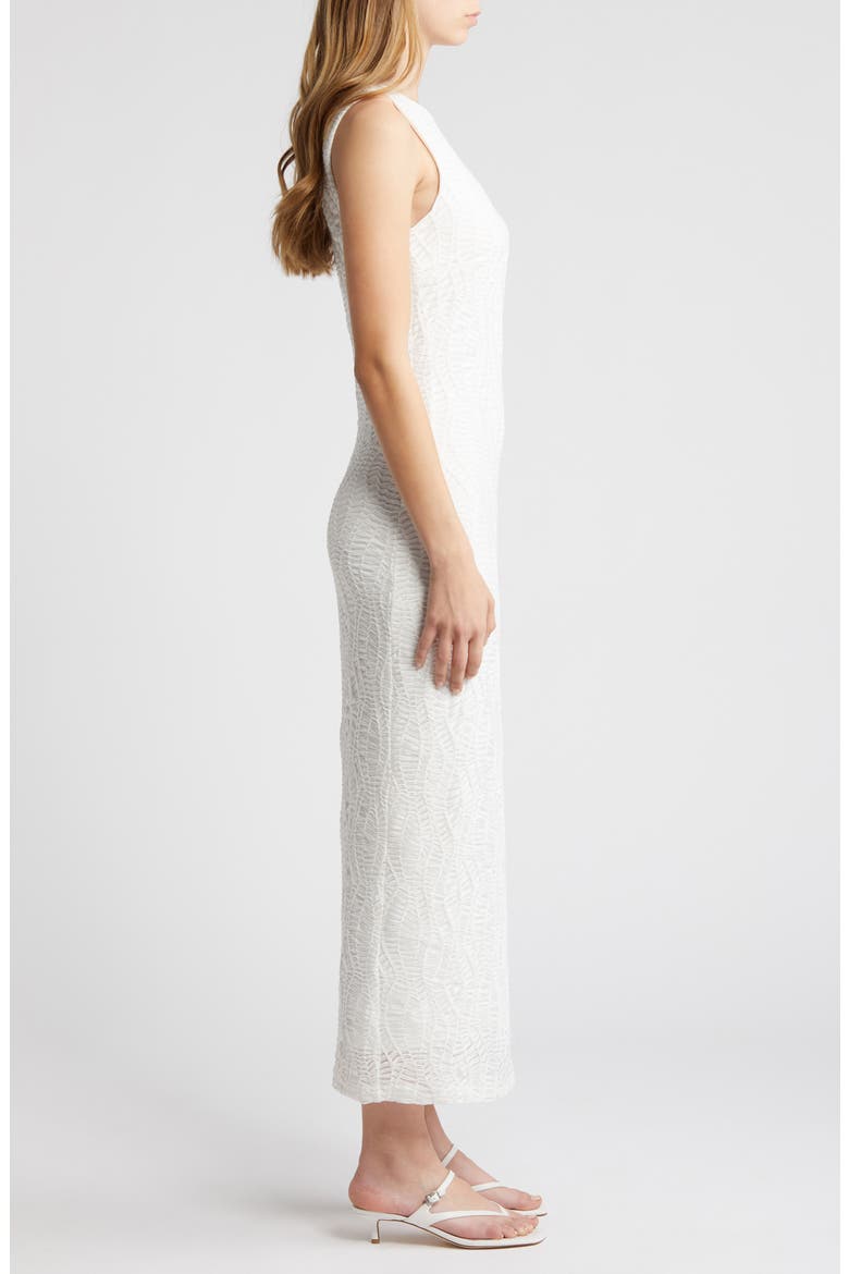 Textured Maxi Dress, Alternate, color, WHITE