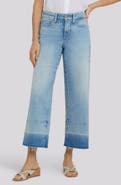 NYDJ Teresa Raw Hem Wide Leg Ankle Jeans