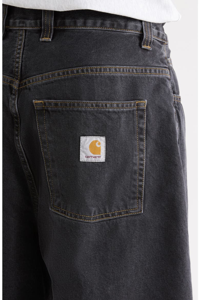 Brandon Stonewashed Loose Fit Denim Shorts, Alternate, color, BLACK (STONE WASHED)