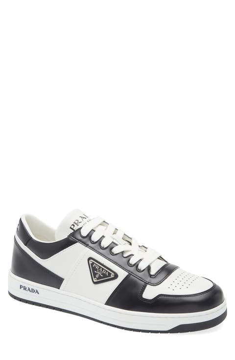 スニーカー Prada Downtown Trnr Ld52 Prada Downtown Triangle Logo White Black Sneaker