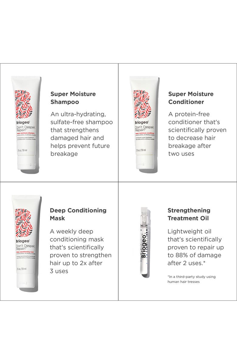 Briogeo Don't Despair, Repair!<sup>™</sup> Strengthening Travel Kit for Dry + Damaged Hair, Alternate, color,