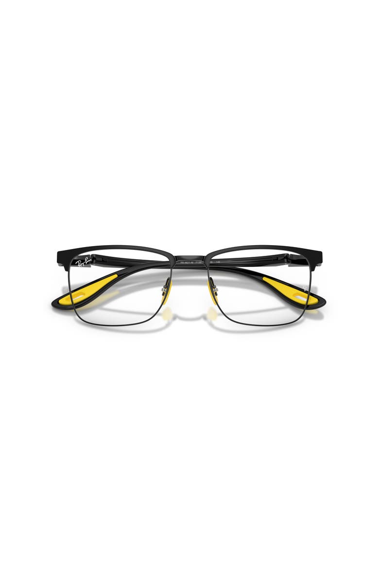 54mm Square optical glasses, Alternate, color, Black