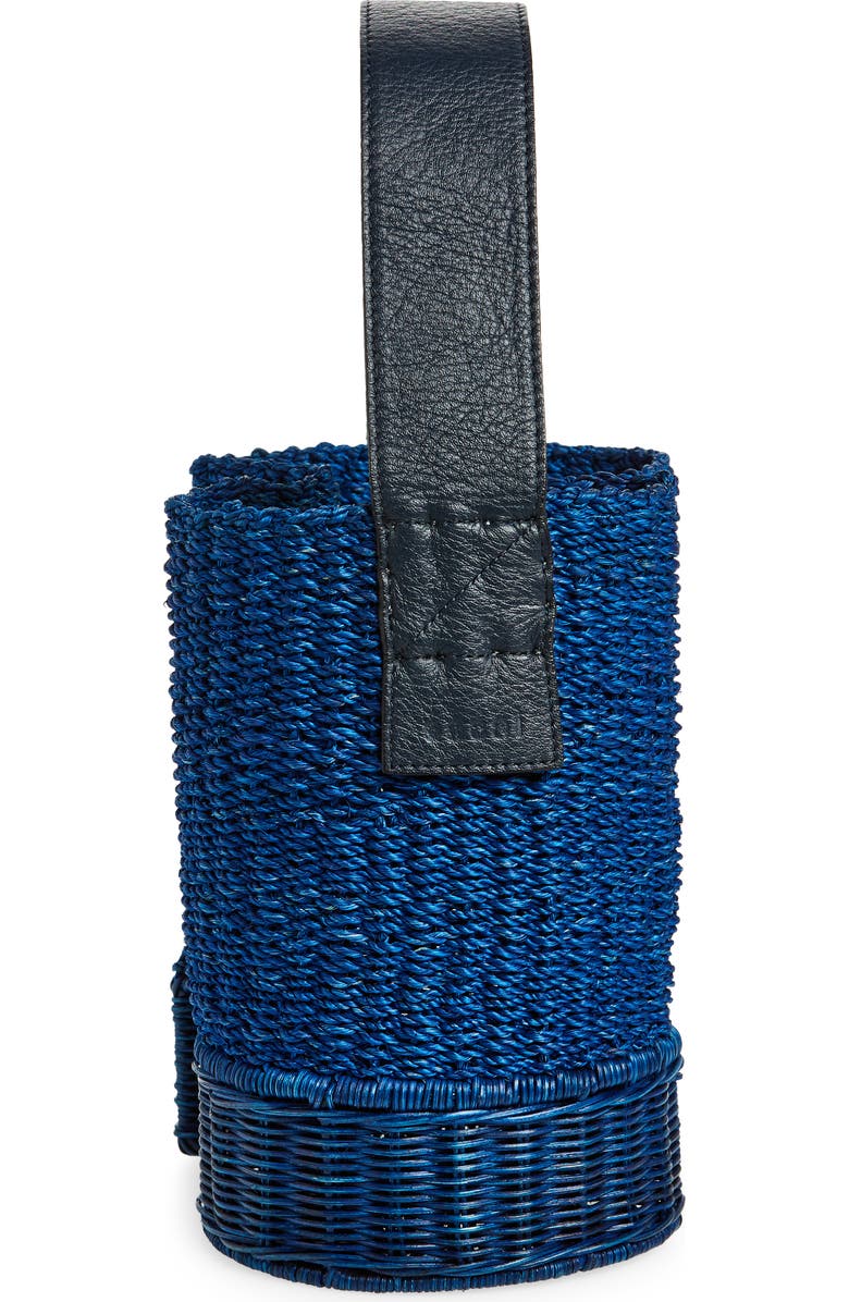Sacai Small S-Basket Woven Raffia, Alternate, color, Blue