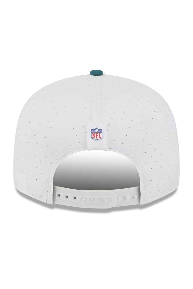 Men's New Era  White/Midnight Green Philadelphia Eagles 2025 NFL Training Camp Split Panel 9FIFTY Snapback Hat, Alternate, color, White