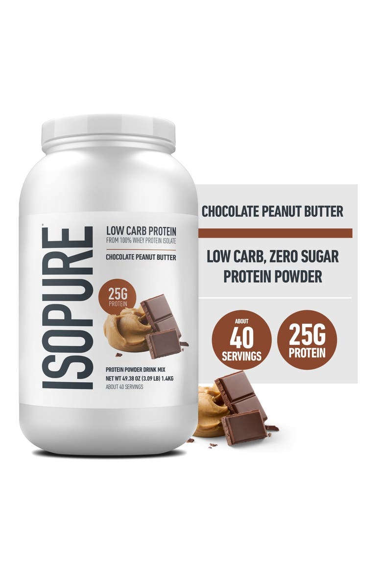 Low Carb Pure Whey Isolate Protein Powder Chocolate Peanut Butter, Alternate, color, None