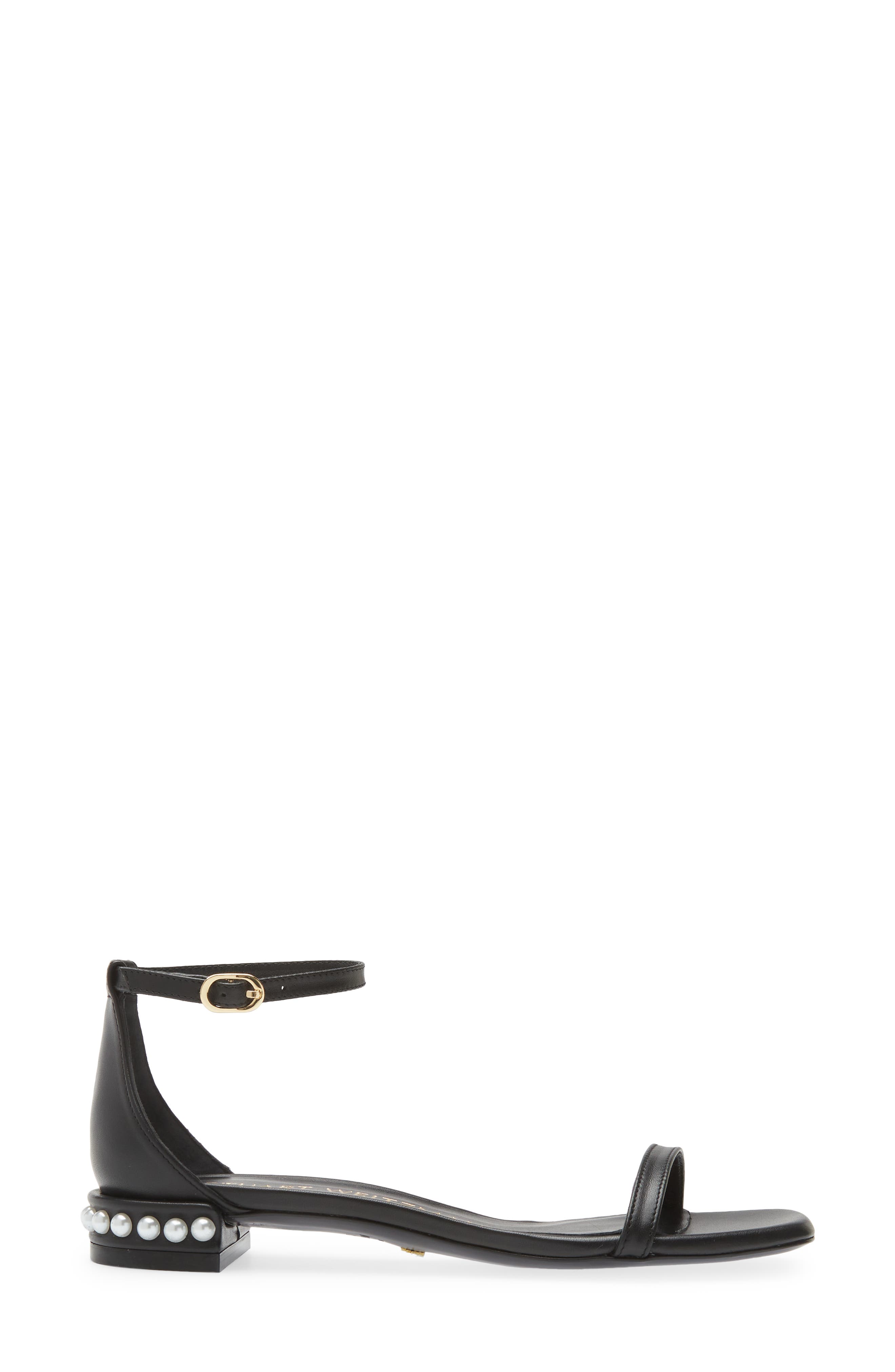 Stuart Weitzman Nudistcurve Imitation Pearl Flat Sandal, Alternate, color, 