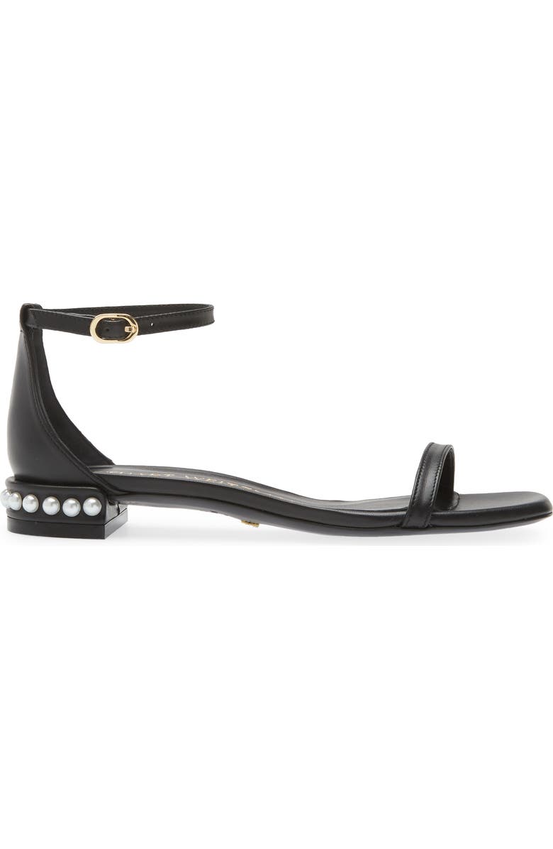 Stuart Weitzman Nudistcurve Imitation Pearl Flat Sandal, Alternate, color,