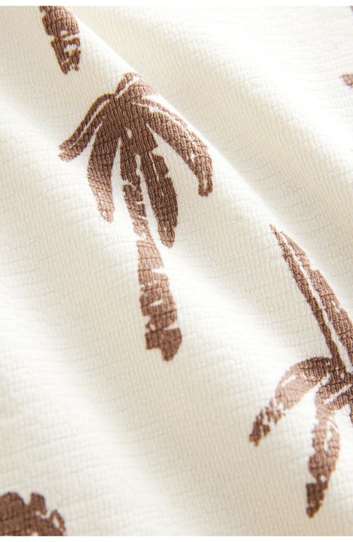 Next Kids' Palm Tree Print T-shirt & Drawstring Shorts Set In Neutral