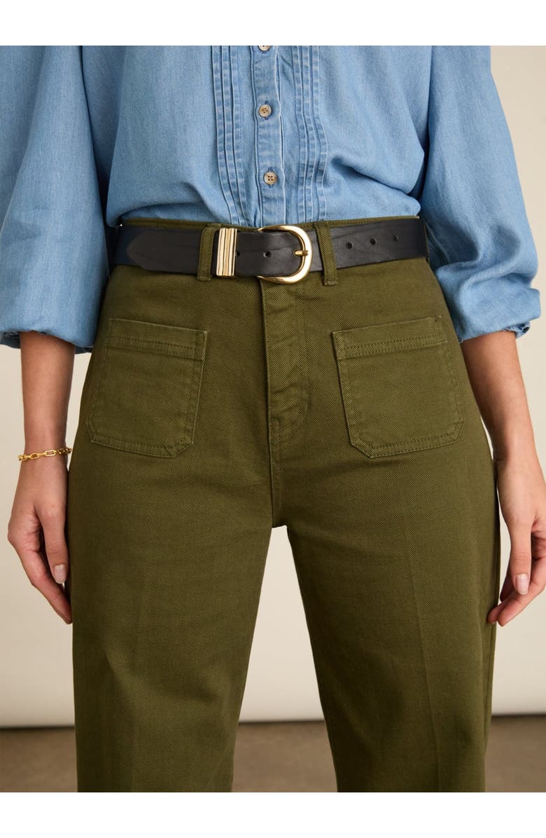 Baukjen Robyn Denim Wide-Leg Stretch Jeans, Alternate, color, Dark Olive