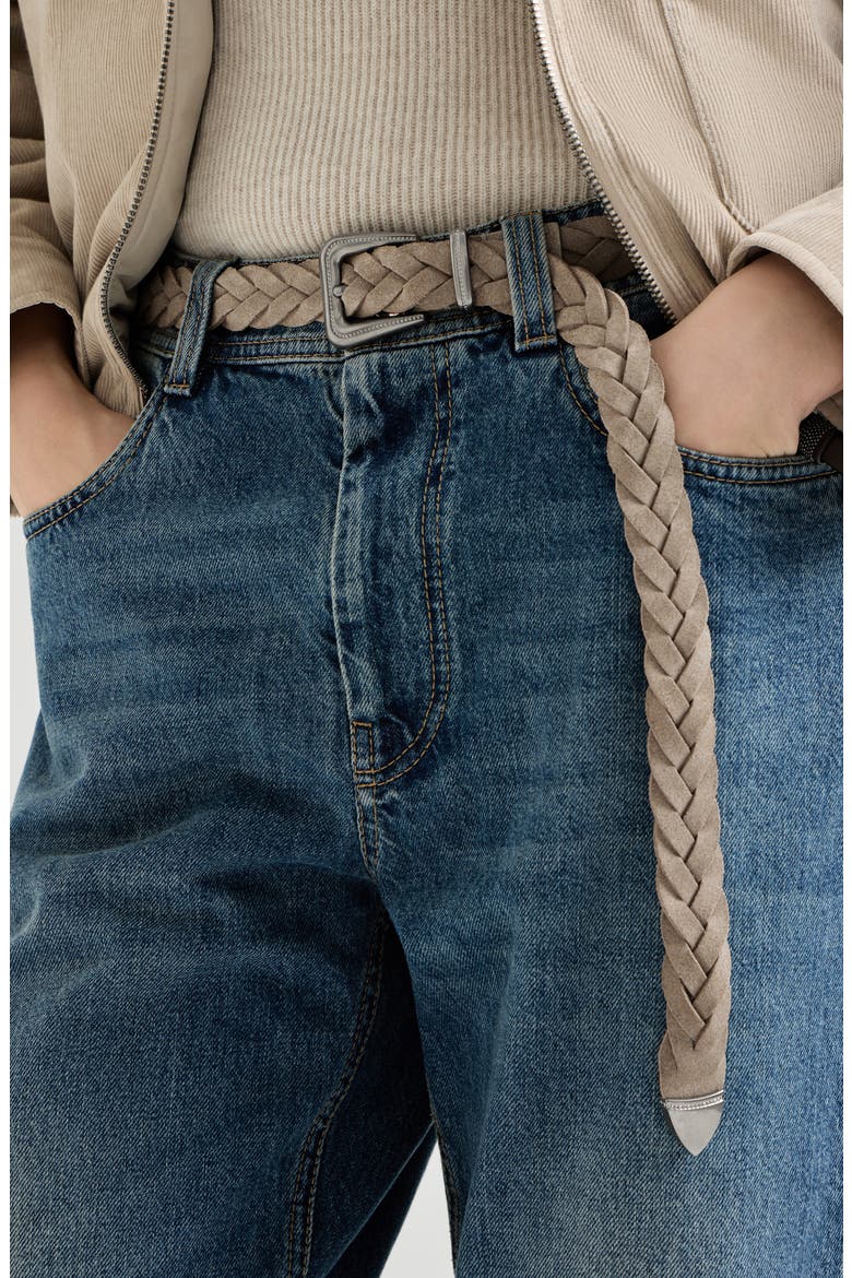 Braided belt, Alternate, color, Beige