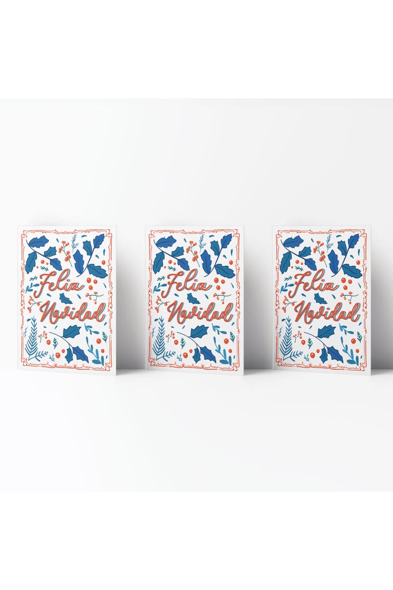Winter/Holiday Greeting Card Pack Sets (3 ct) Feliz Navidad, Main, color, Multi-Pack