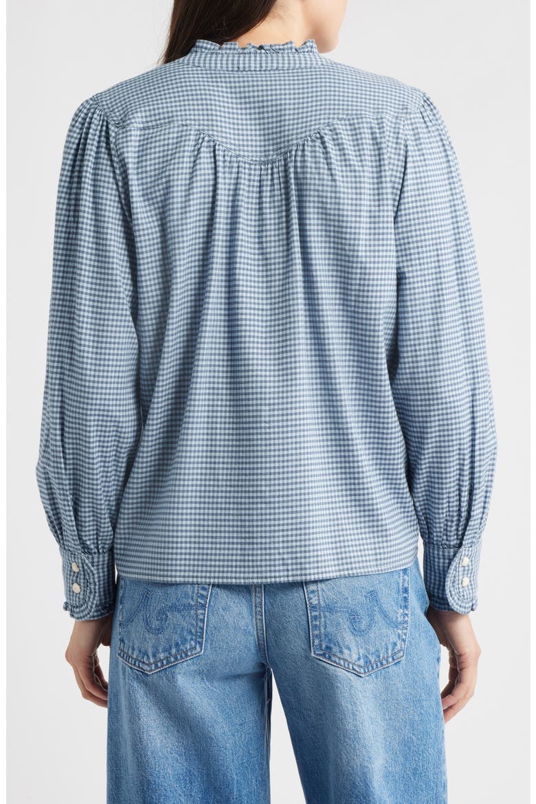 Alanna Plaid Shirt, Alternate, color, STONE BLUE CHECK