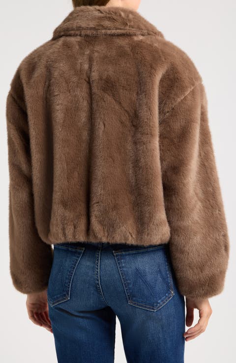 Zip Front Faux Fur Blouson Jacket