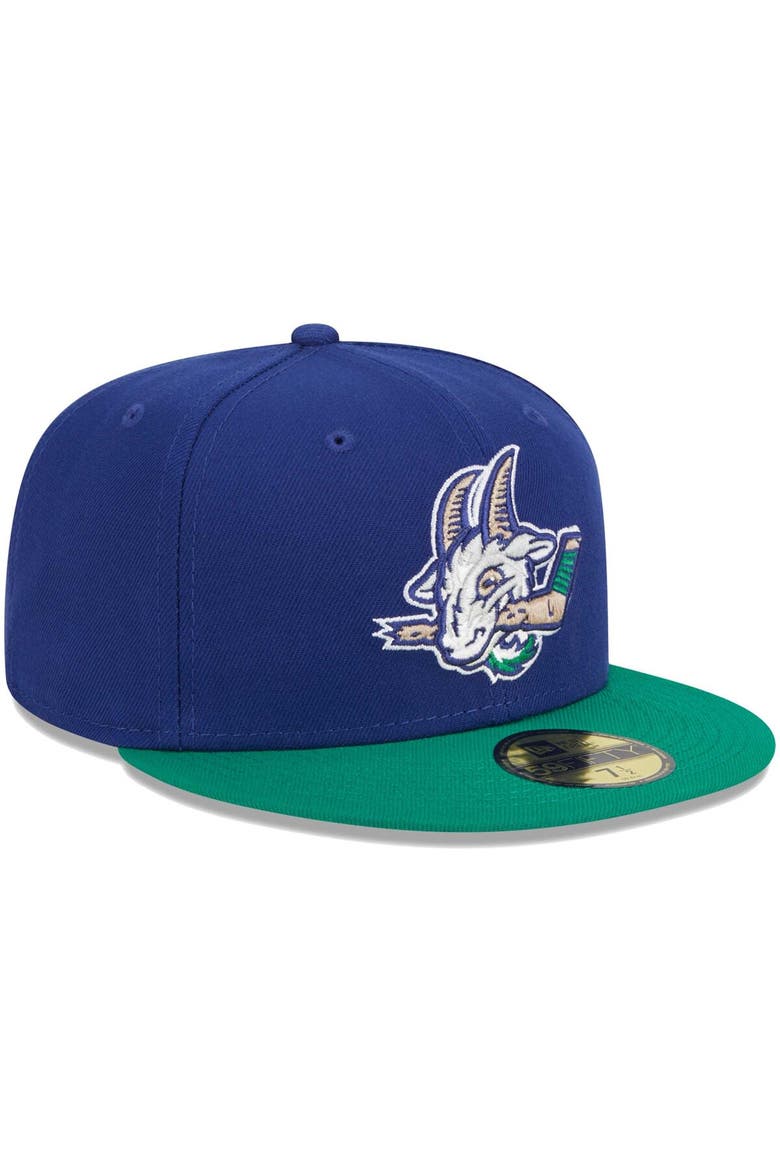 Men's New Era Royal Hartford Yard Goats Theme Nights Hockey  59FIFTY Fitted Hat, Alternate, color, Royal