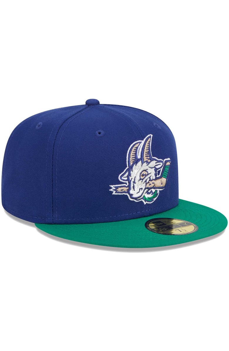 New Era Men's New Era Royal Hartford Yard Goats Theme Nights Hockey 59FIFTY Fitted Hat, Alternate, color,