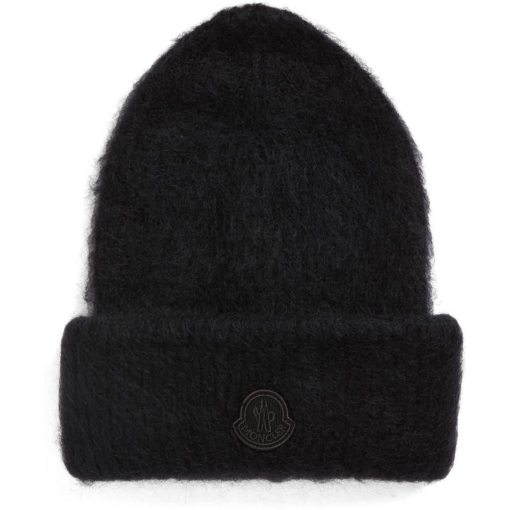 Moncler Edit Mohair Blend Beanie In Black