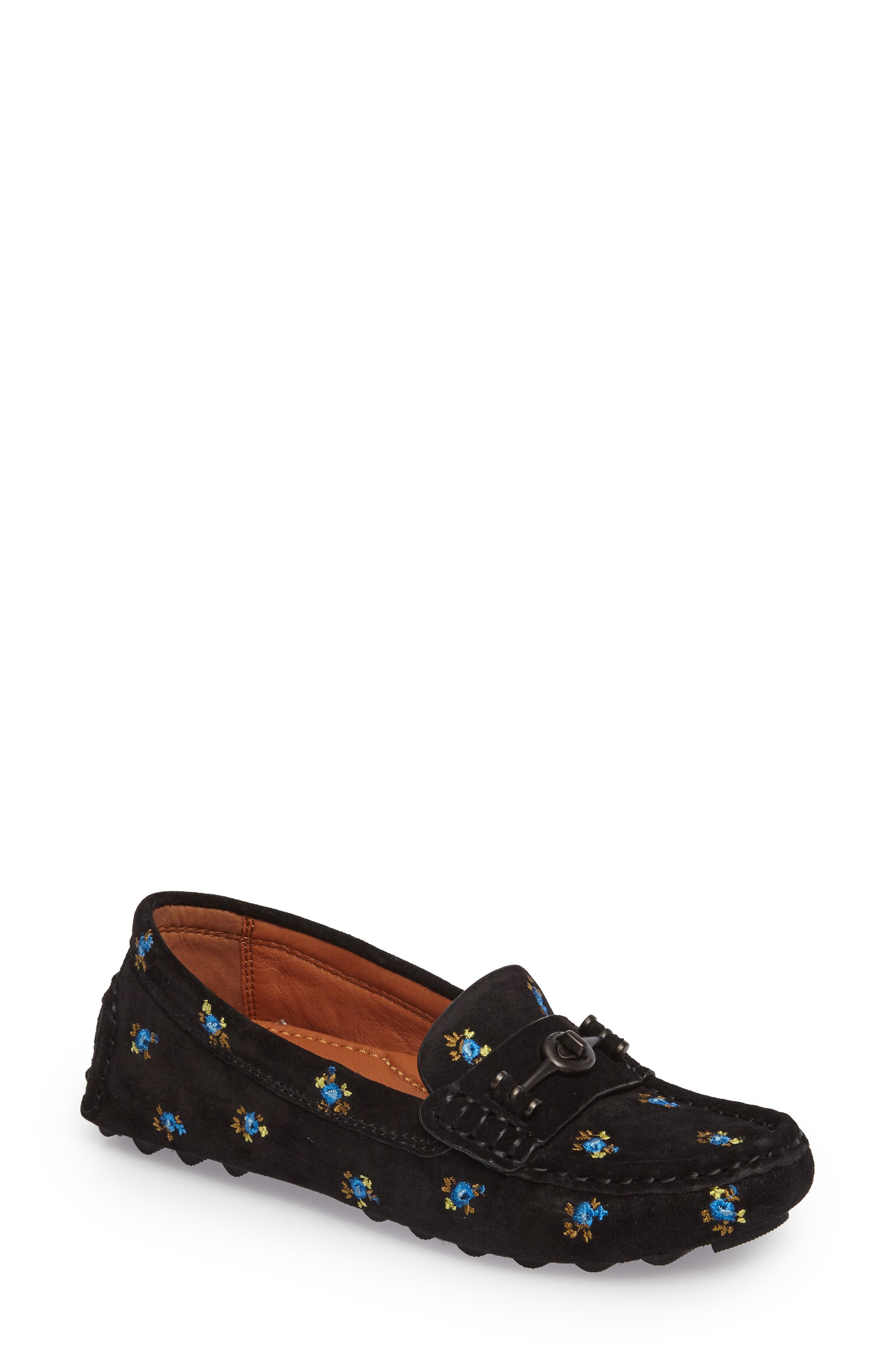 Crosby Driver Loafer, Main, color, BLACK SUEDE