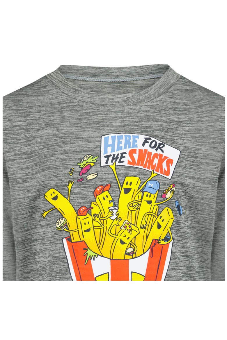 Kids' Twist Fries Graphic Long Sleeve T-Shirt, Alternate, color, CLAY GREEN