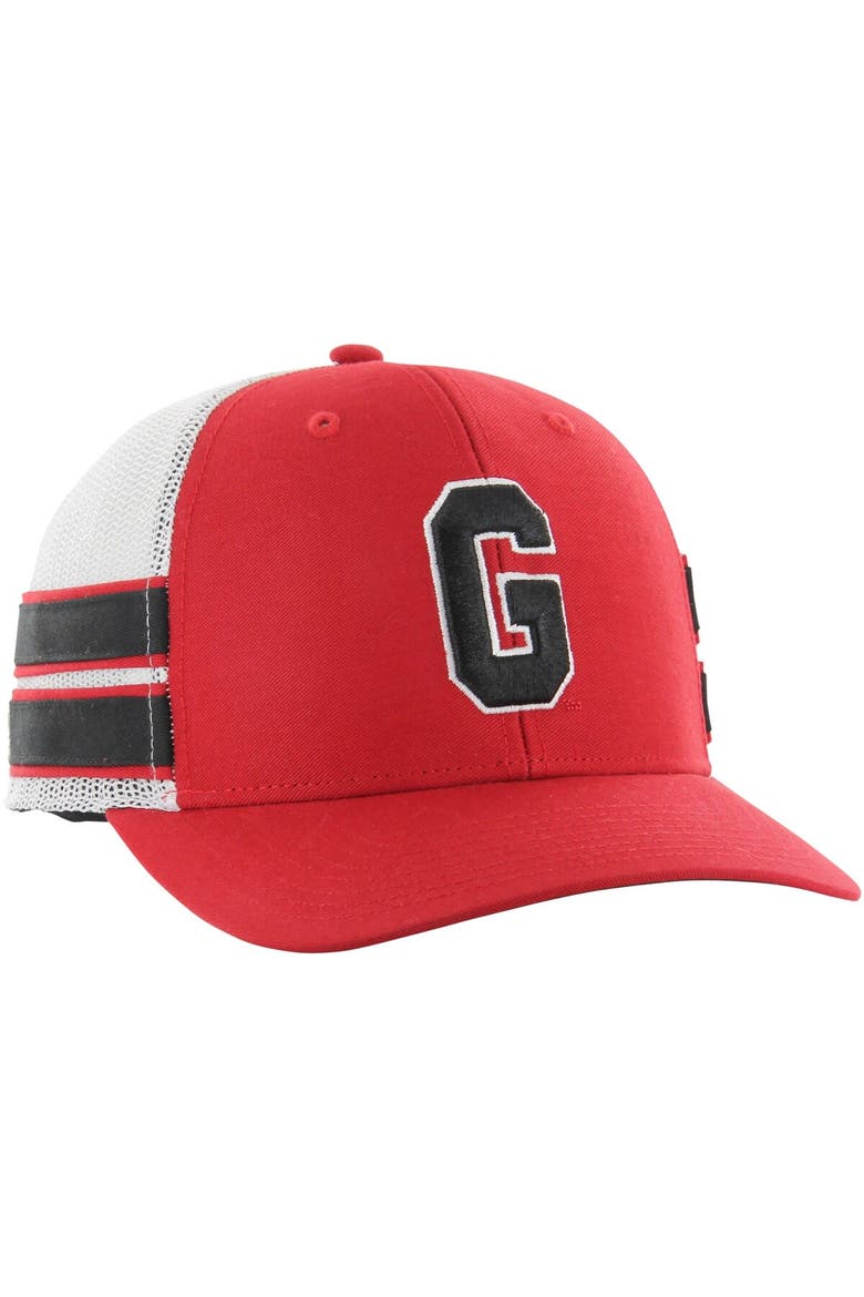 Men's '47 Red Georgia Bulldogs Straight Eight Adjustable Trucker Hat, Alternate, color, Red