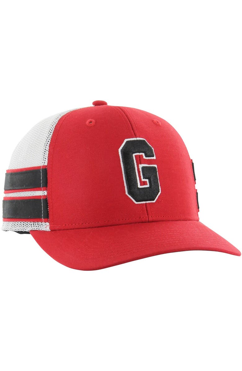 '47 Men's '47 Red Georgia Bulldogs Straight Eight Adjustable Trucker Hat, Alternate, color, 