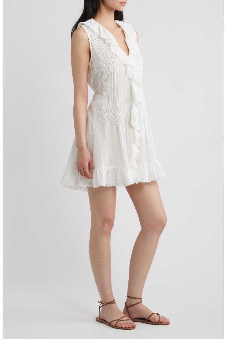 Henrietta Ruffle Sleeveless Minidress, Alternate, color, SALT