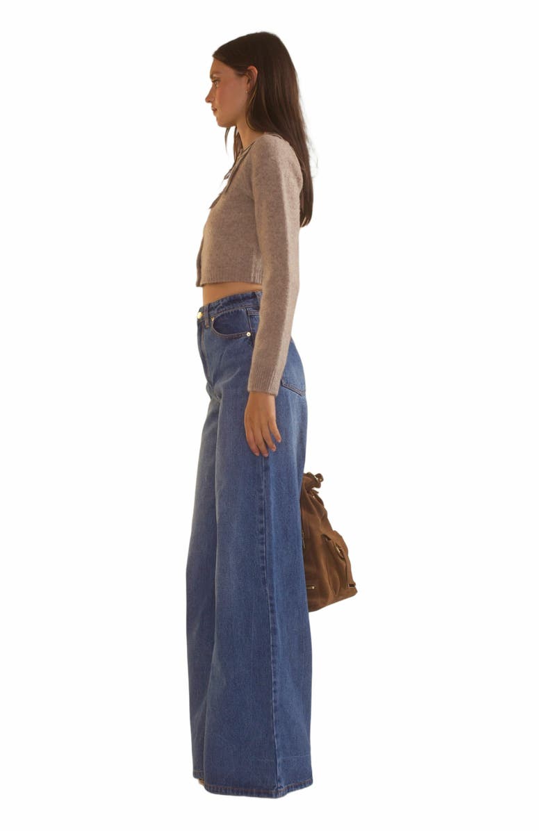 Cynthia Rowley Ivy Cropped Wool Cardigan, Alternate, color,
