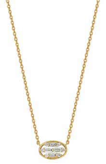Bony Levy Mika Oval Diamond Cluster Bar Necklace